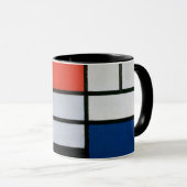 Abstracte compositie van Piet Mondriaan Mok (Voorkant rechts)