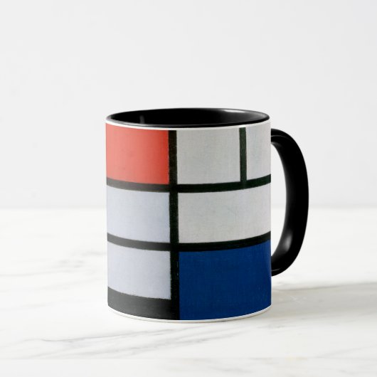 Abstracte compositie van Piet Mondriaan Mok (Voorkant rechts)