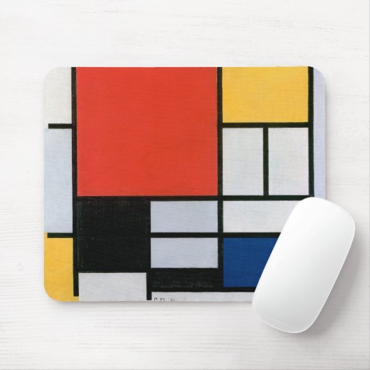  Abstracte compositie van Piet Mondriaan Muismat (Met muis)