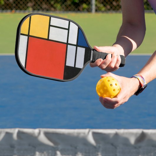  Abstracte compositie van Piet Mondriaan Pickleball Paddle (Insitu)