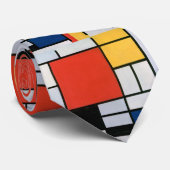 Abstracte compositie van Piet Mondriaan Stropdas (Opgerold)
