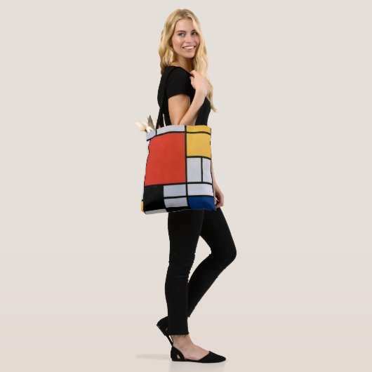  Abstracte compositie van Piet Mondriaan Tote Bag (Op model)
