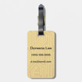 Abstracte computerapparatuur bagagelabel (Achterkant verticaal)