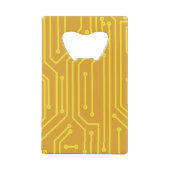 Abstracte computerapparatuur creditkaart flessenopener (Achterkant)