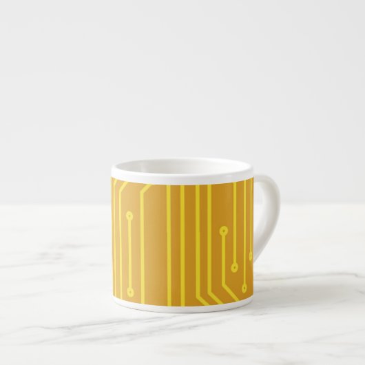 Abstracte computerapparatuur espresso kop (Voorkant rechts)