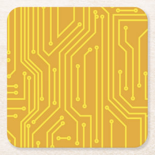 Abstracte computerapparatuur kartonnen onderzetters