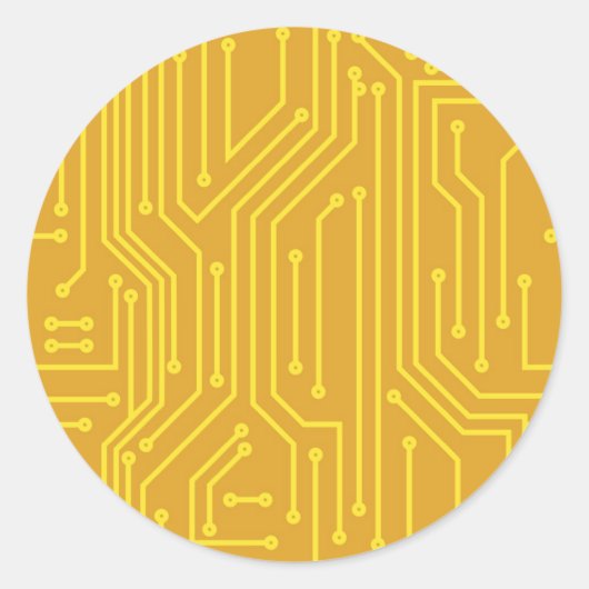Abstracte computerapparatuur ronde sticker (Voorkant)