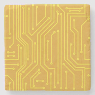 Abstracte computerapparatuur stenen onderzetter