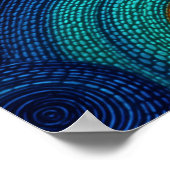 Abstracte concentrische cirkels in levendig multi- poster (Hoek)