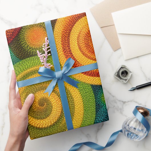 Abstracte concentrische cirkels in levendige multi cadeaupapier (Geschenken)