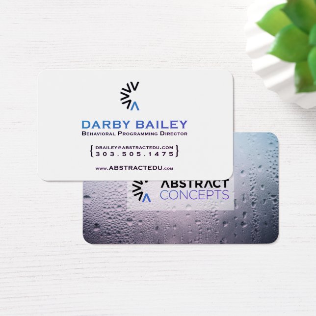 abstracte concepten voor watervenster visitekaartje (Bureau)