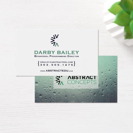 abstracte concepten voor watervenster visitekaartje (Bureau)