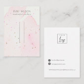 Abstracte Confetti Blush Hairclips Pin display Visitekaartje (Voorkant / Achterkant)