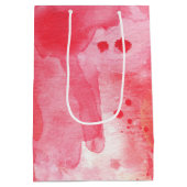 Abstracte Confetti roze Waterverf Medium Cadeauzakje (Achterkant)