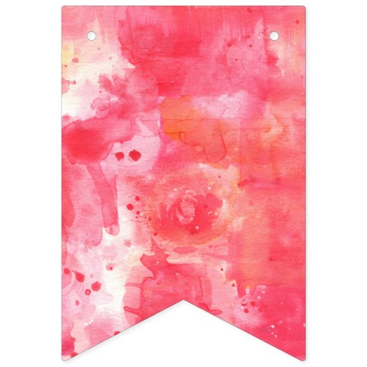 Abstracte Confetti roze Waterverf Vlaggetjes (Eerste vlag)