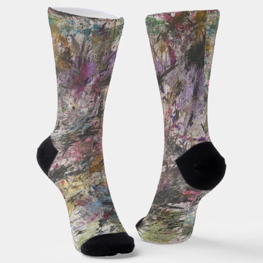 Abstracte "Confetti Too" All-Over-Print Crew Sokke Sokken (Gebogen)