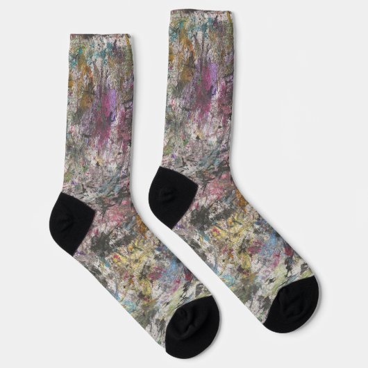 Abstracte "Confetti Too" All-Over-Print Crew Sokke Sokken (Rechts)