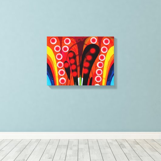 Abstracte connecties canvas afdruk (Insitu (Houten vloer))