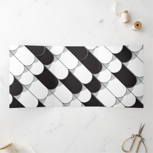 Abstracte constructie (tegel) drieluik wenskaart (Binnen)