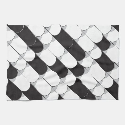 Abstracte constructie (tegel) theedoek (Horizontaal)