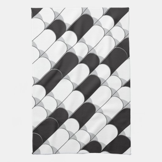 Abstracte constructie (tegel) theedoek (Verticaal)