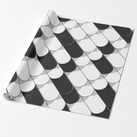 Abstracte constructie (tegels) cadeaupapier (Uitgerold)