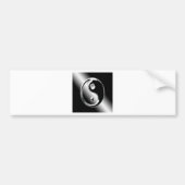 Abstracte Cool Chrome Ying Yang Bumpersticker (Voorkant)