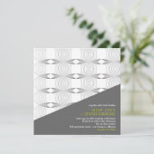 Abstracte cool Modern Art Mod Rings Wedding Invite Kaart (Staand voorkant)
