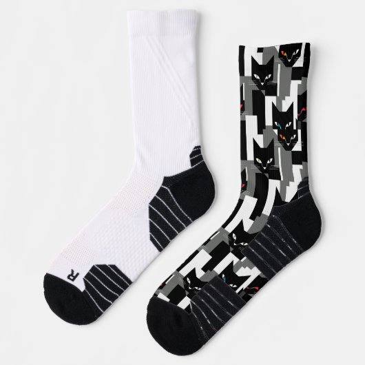 Abstracte coole kunst van cat op een sokken (Links)