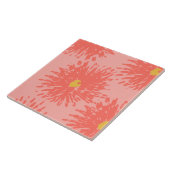 Abstracte Coral Carnese Florals Tegeltje (Zijkant)