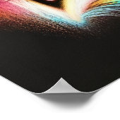 Abstracte cosmetische close-up oogvrouw poster (Hoek)