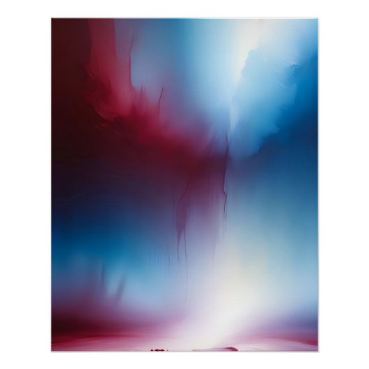 Abstracte Cosmic Horizon Fantasy Achtergrond Kunst Perfect Poster (Voorkant)