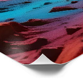 Abstracte Cosmic Horizon Fantasy Achtergrond Kunst Perfect Poster (Hoek)
