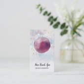 *~* Abstracte Cosmo Stars Sky Waterverf Universe Visitekaartje (Staand voorkant)