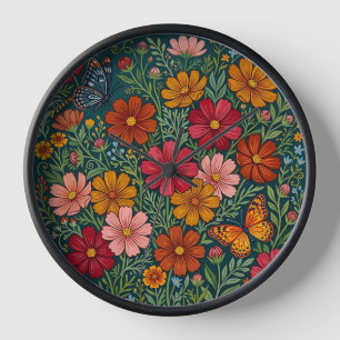 Abstracte Cosmos Bloem Vlinders Kunst Klokken