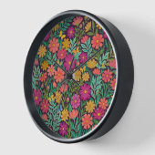 Abstracte Cosmos Bloemen & Vlinders Kunst Klokken (Hoek)