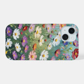 Abstracte Cosmos Tuin iPhone 15 Case (Achterkant horizontaal)