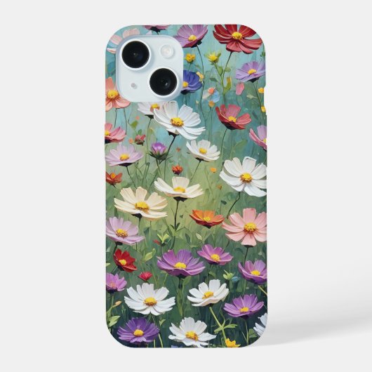 Abstracte Cosmos Tuin iPhone 15 Case (Achterkant)