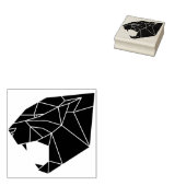 abstracte cougar hoofd art stempel (Gestempeld)