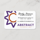 abstracte counseling op de rug groter gemaakt visitekaartje (Achterkant)