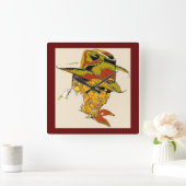 Abstracte cowboy vierkante klok (Huis)