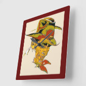 Abstracte cowboy vierkante klok (Hoek)