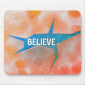 Abstracte Crack op Oranje Bokeh Muismat (Voorkant)