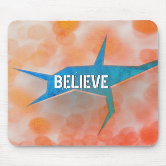 Abstracte Crack op Oranje Bokeh Muismat (Voorkant)