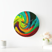 Abstracte Crashing Wave Beach House Grote Klok (Huis)