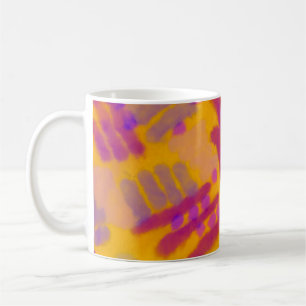 Abstracte creatieve tekening. Rechternajaar kleur  Koffiemok
