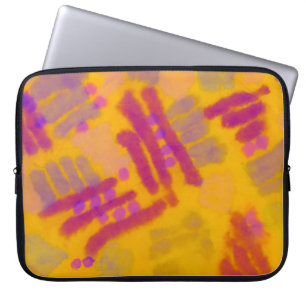 Abstracte creatieve tekening. Rechternajaar kleur  Laptop Sleeve