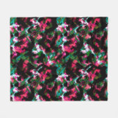 Abstracte crimson black fleece deken (Voorkant (Horizontaal))