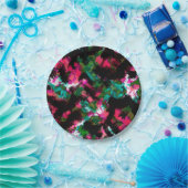 Abstracte crimson black papieren bordje (Feest)