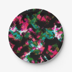 Abstracte crimson black papieren bordje